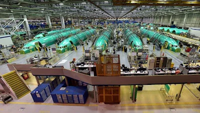 737 fuselage production in Wichita, Kansas