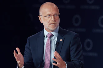 Federal Communications Commission chairman Brendan Carr speaks during the Concordia Annual Summit in New York, Sept. 22, 2025.