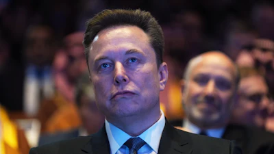 Elon Musk attends the Saudi Investment Forum at the Kennedy Center, Wednesday, Nov. 19, 2025, in Washington.