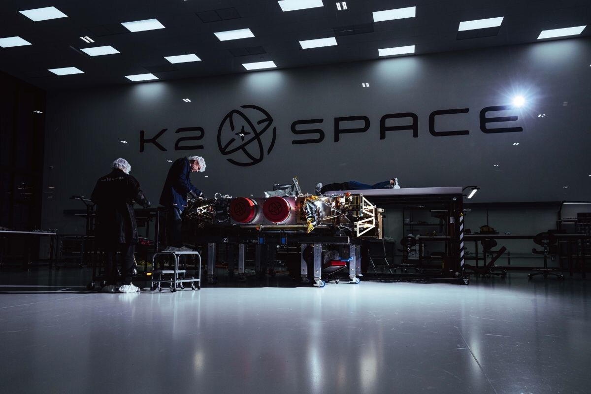 K2 Space's GRAVITAS satellite undergoes final integration before its March 2026 flight.
