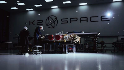 K2 Space's GRAVITAS satellite undergoes final integration before its March 2026 flight.