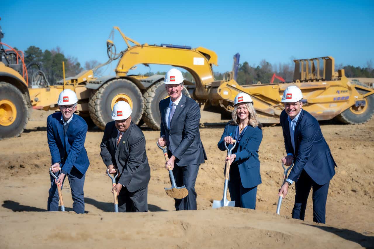 LEGO's groundbreaking ceremony in Chesterfield County, Virginia.