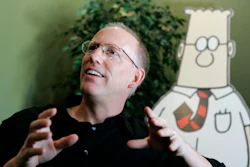Scott Adams, creator of the comic strip Dilbert, talks about his work at his studio in Dublin, Calif., on Oct. 26, 2006.