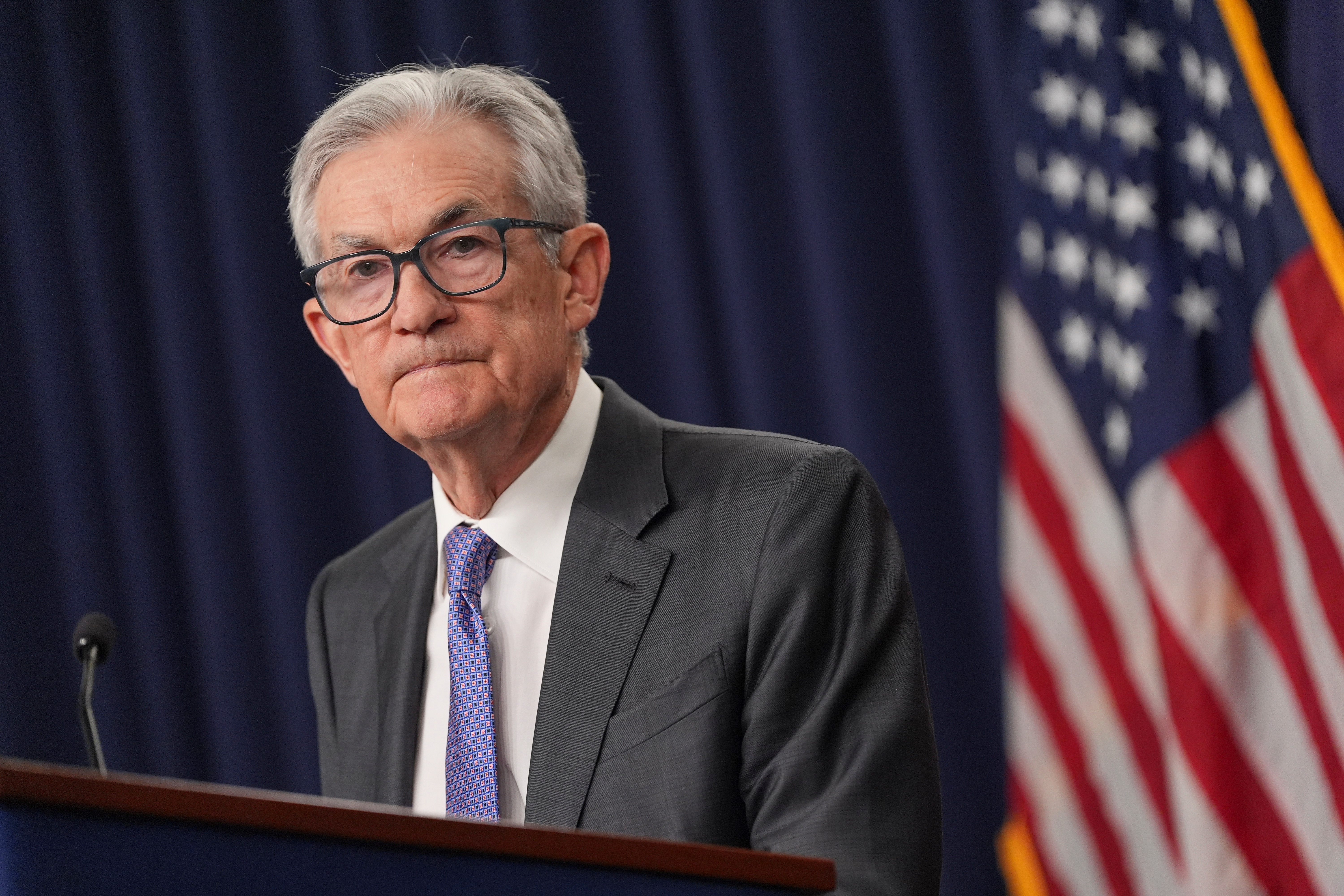 Federal Reserve Chair Jerome Powell speaks at the Federal Reserve, Dec. 10, 2025, Washington.
