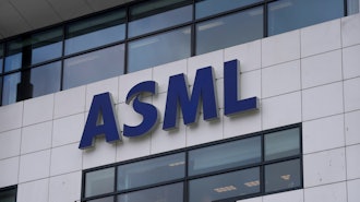 Exterior view of the head office of ASML, a leading maker of semiconductor production equipment, in Veldhoven, Netherlands, on Jan. 30, 2023.