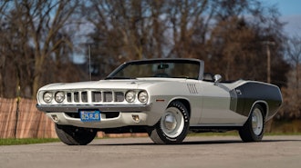A 1971 Plymouth Hemi 'Cuda Convertible.
