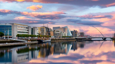 The River Liffey in Dublin, Ireland.