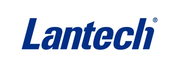Lantech corporate logo in blue text with registered trademark symbol