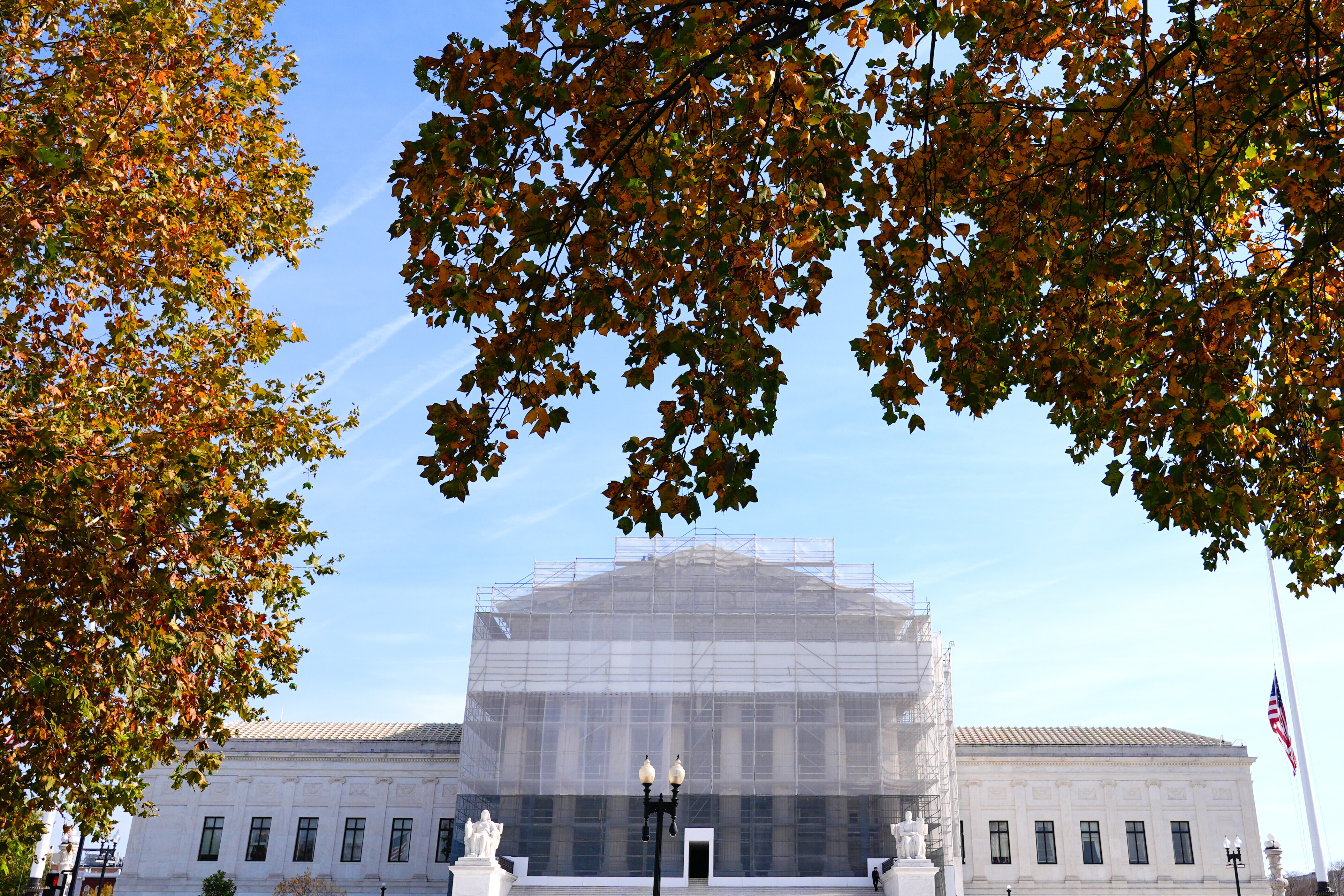 The U.S. Supreme Court is seen on Capitol Hill, Nov. 7, 2025, in Washington.