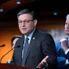 House Speaker Mike Johnson, R-La., during a news conference on Capitol Hill, Feb. 10, 2026.