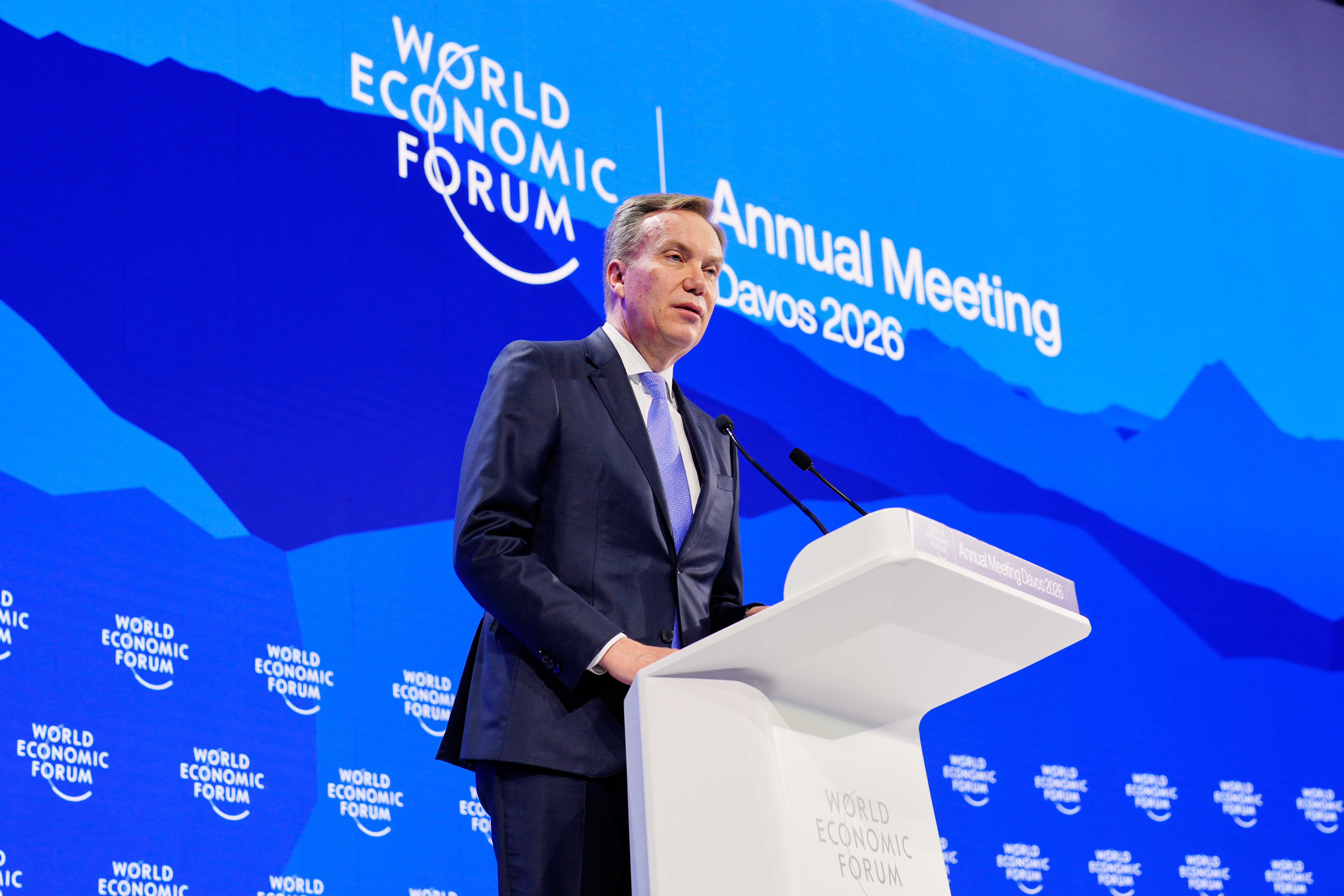 CEO of the World Economic Forum Borge Brende during the forum's annual meeting in Davos, Switzerland, Jan. 20, 2026.