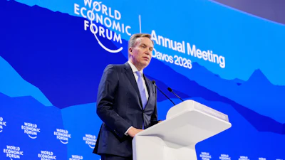 CEO of the World Economic Forum Borge Brende during the forum's annual meeting in Davos, Switzerland, Jan. 20, 2026.