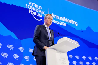 CEO of the World Economic Forum Borge Brende during the forum's annual meeting in Davos, Switzerland, Jan. 20, 2026.
