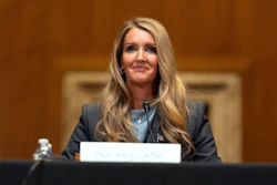 Small Business Administration administrator Kelly Loeffler listens during a hearing of the Senate Committee on Capitol Hill, May 21, 2025, in Washington.