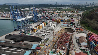 The Balboa terminal, run by CK Hutchison's Panama Ports Co., after Panama's government ordered the occupation of the port, Panama City, Feb. 23, 2026.