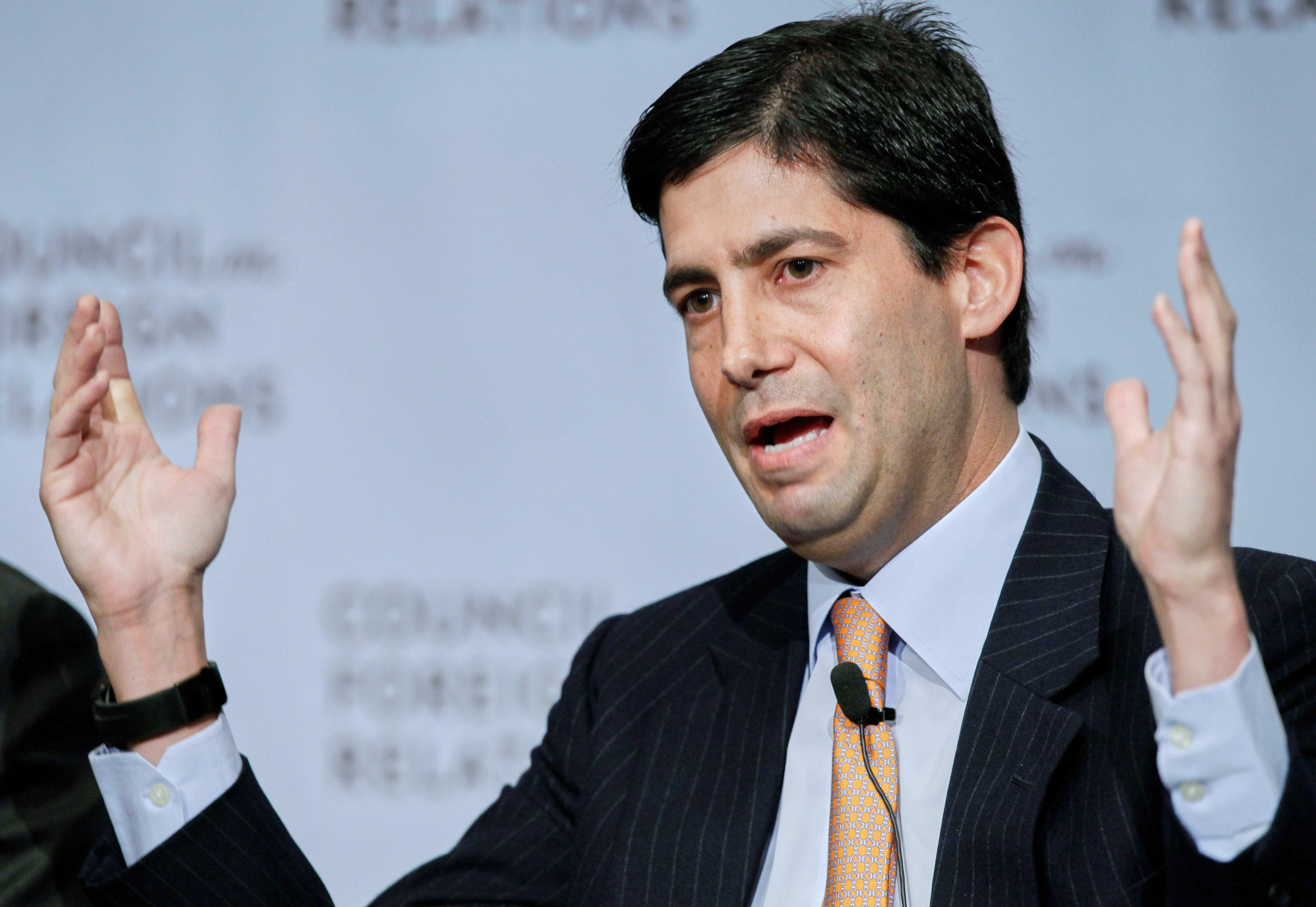 Kevin Warsh, visiting fellow at the Hoover Institution, speaks at the Council on Foreign Relations in New York, Nov. 28, 2011.