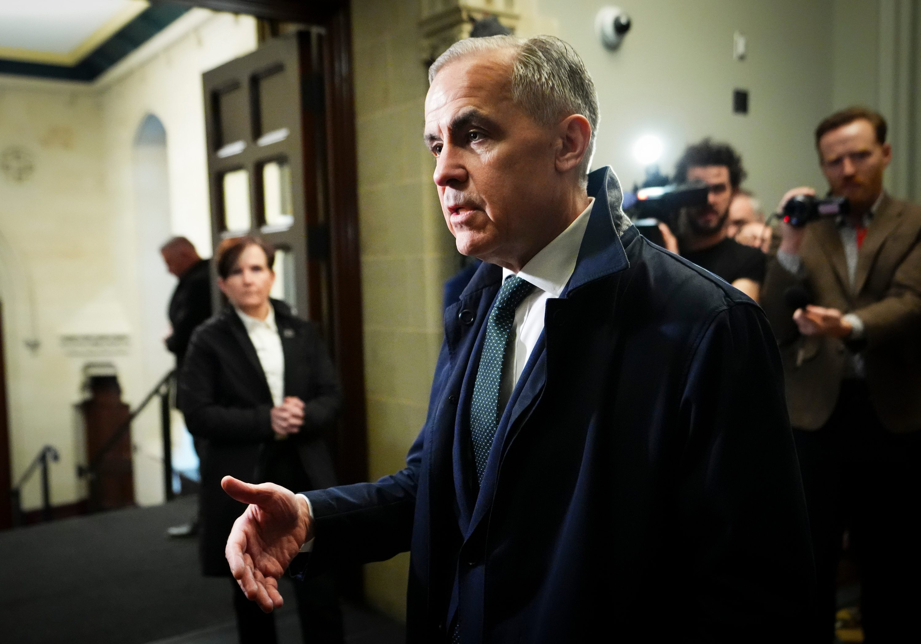 Prime Minister Mark Carney arrives on Parliament Hill in Ottawa, April 22, 2026.