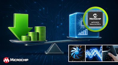 The dsPIC33CK Value Line Digital Signal Controllers (DSCs) from Microchip Technology.