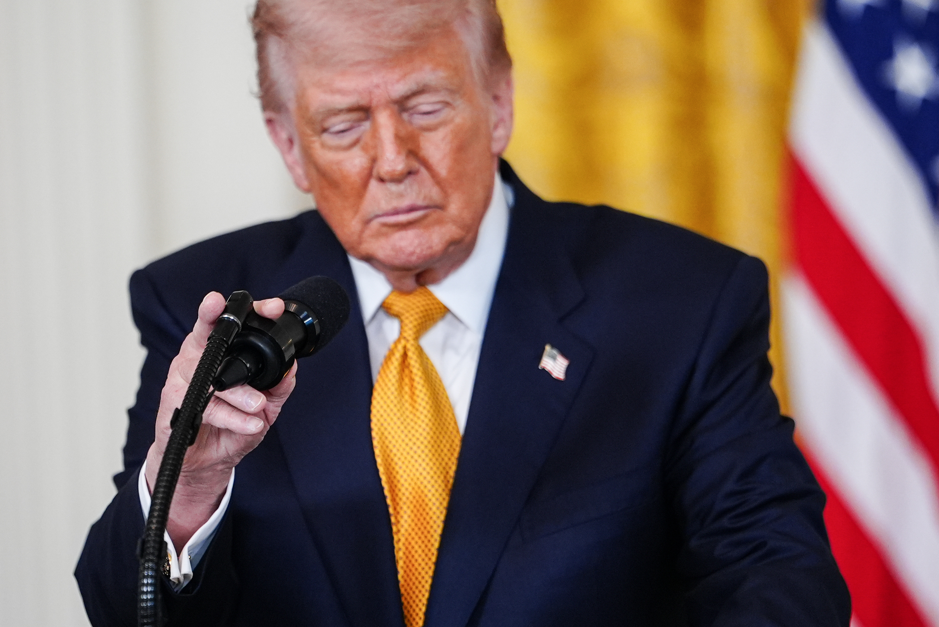 President Donald Trump at an event in the East Room of the White House, May 6, 2026.