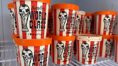 Special flavors of Betty Rae's Ice Cream are displayed in Kansas City, Mo., April 28, 2026.