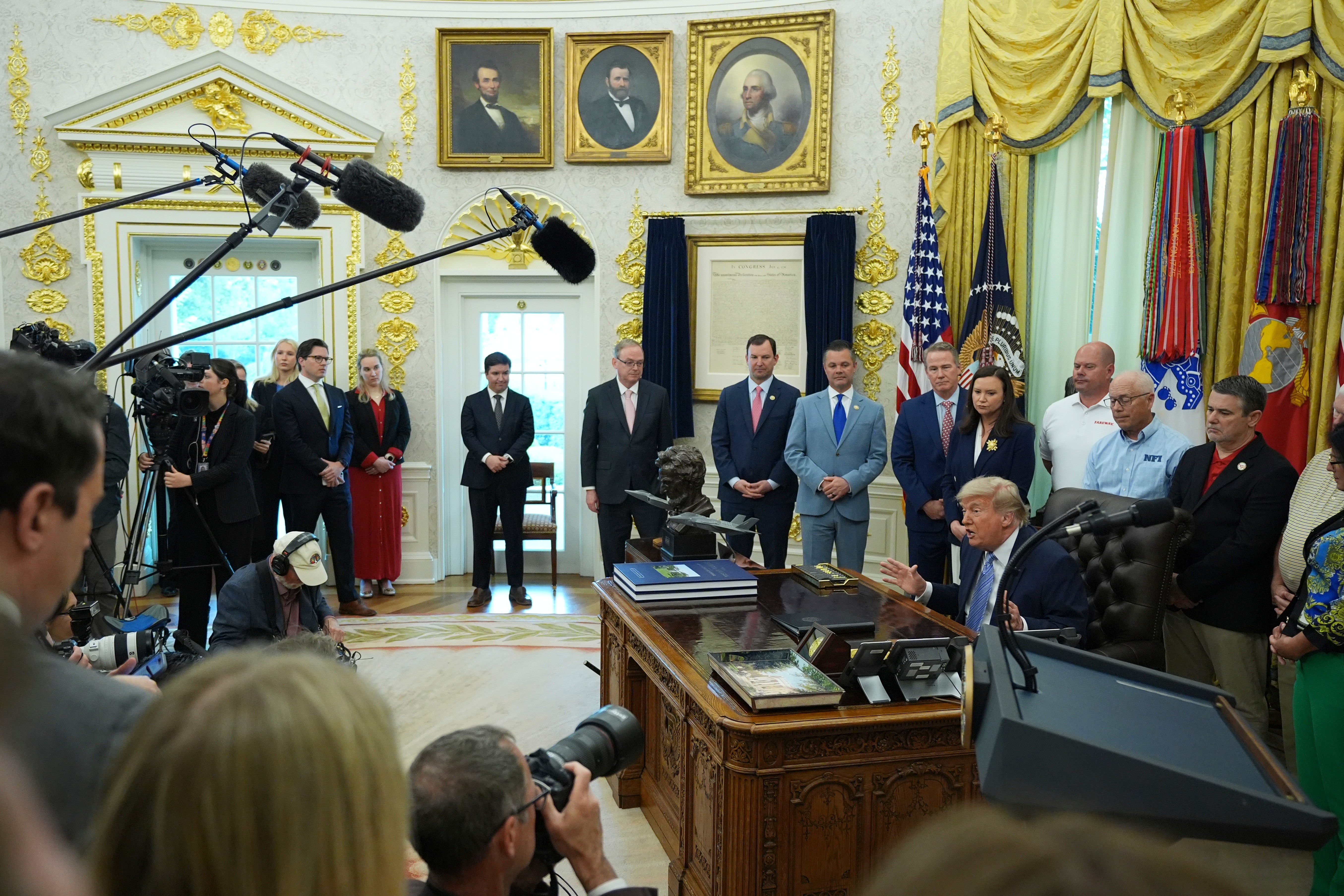 President Donald Trump during an event in the Oval Office, May 21, 2026.