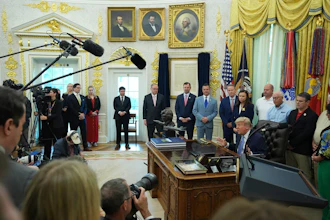 President Donald Trump during an event in the Oval Office, May 21, 2026.