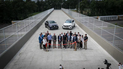 Ribbon-cutting for the Mercedes-Benz Marshalling Yard Access Bridge