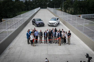 Ribbon-cutting for the Mercedes-Benz Marshalling Yard Access Bridge