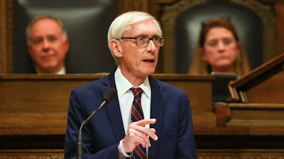Wisconsin Gov. Tony Evers delivers his State of the State address at the Wisconsin State Capitol, Feb. 17, 2026, in Madison, Wis.