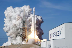 A Falcon 9 SpaceX heavy rocket lifts off from pad 39A at the Kennedy Space Center in Cape Canaveral, Fla., Tuesday, Feb. 6, 2018.