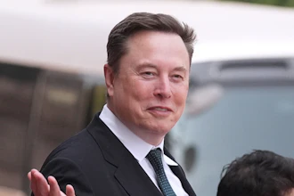 Elon Musk departs after a welcome ceremony with President Donald Trump and China's President Xi Jinping at the Great Hall of the People, May 14, 2026, Beijing.