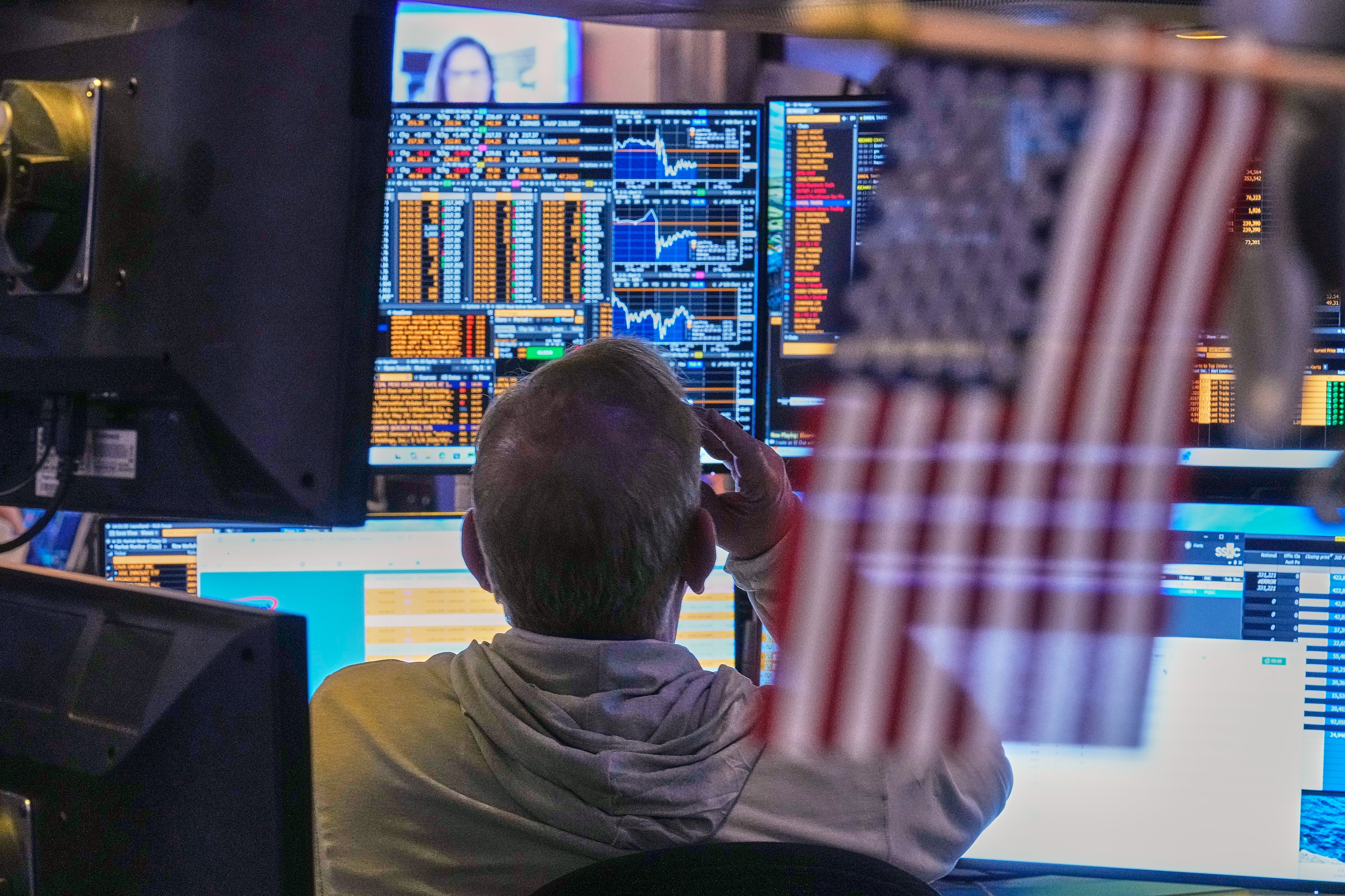 Trader Richard Cohen works on the floor of the New York Stock Exchange, Friday, May 29, 2026.