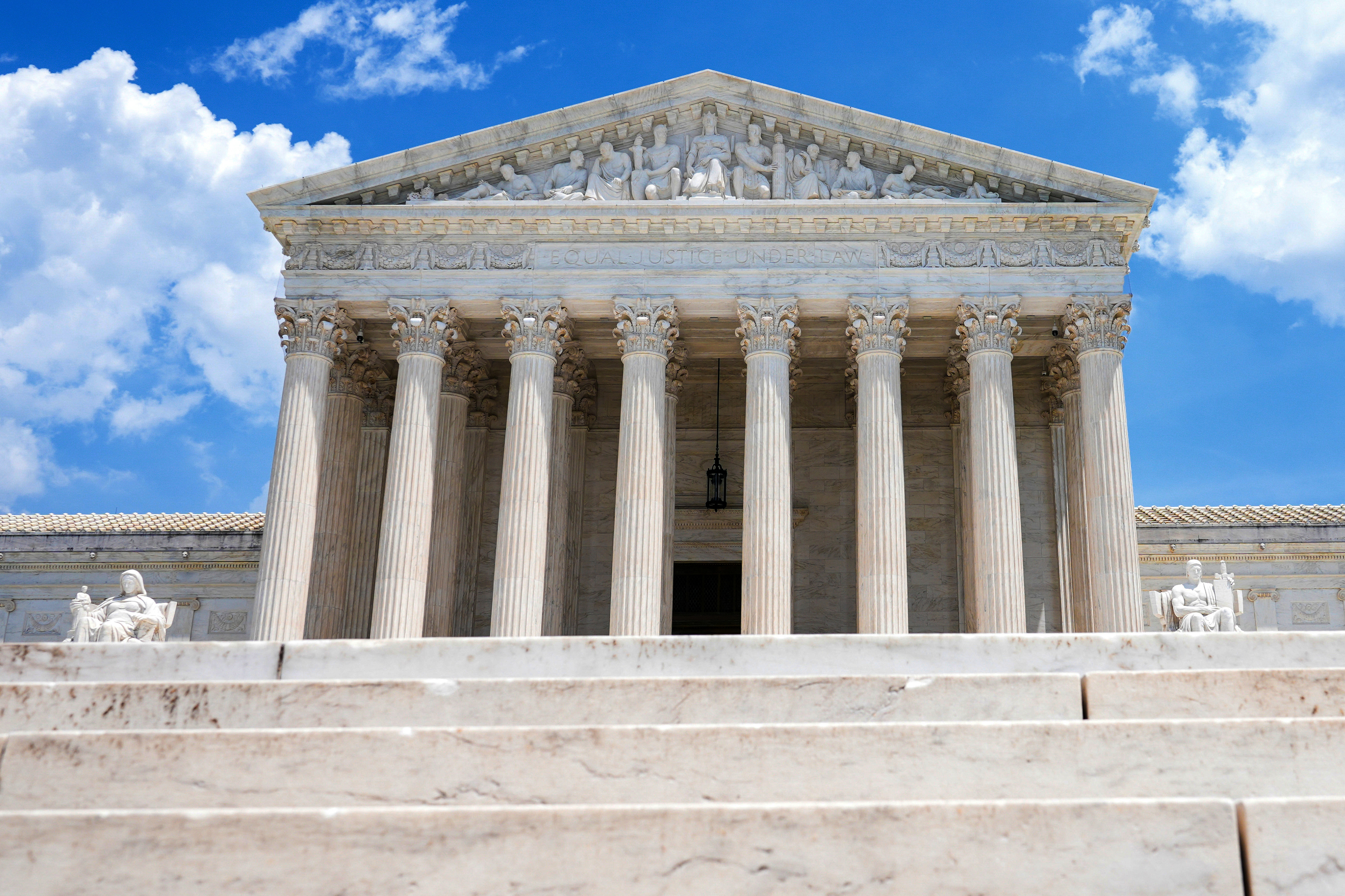 The U.S. Supreme Court is seen, June 11, 2026, in Washington.