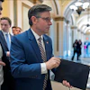 Speaker of the House Mike Johnson, R-La., leaves the chamber at the Capitol in Washington, July 21, 2026.