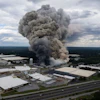Smoke billows from a fire at the BioLab facility in Conyers, Ga., Sunday, Sept. 29, 2024.