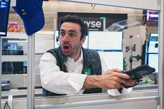Options trader Paul Magnesio works on the floor of the New York Stock Exchange, Thursday, June 25, 2026.