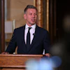 Hungarian Prime Minister Peter Magyar holds an extraordinary press briefing following a voting on the 17th amendment to the Fundamental Law in the parliament building in Budapest, Hungary, Monday, July 13, 2026.