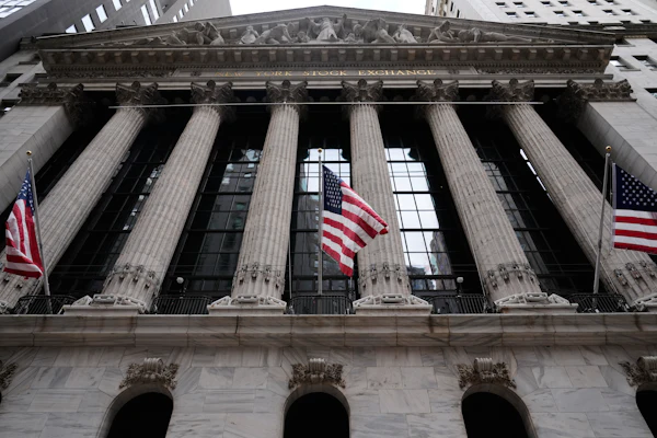 The New York Stock Exchange is seen in New York, Thursday, March 19, 2026.