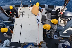In this photo released by Pakistan Navy, Pakistan Navy personnel shift the wreckage of a cargo plane of the private carrier K2 Airways into a naval ship after recovering them from deep sea near Omara, a town some 360 kms. (220 miles) west of Karachi, Pakistan, Wednesday, July 8, 2026.