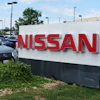 Sign carrying the corporate logo stands outside a Nissan dealership Monday, July 27, 2026, in Highlands Ranch, Colo.