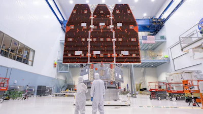 This photo provided by NASA shows technicians connecting the inner and outer segments of NASA's Nancy Grace Roman Space Telescope, Nov. 25, 2025, at NASA’s Goddard Space Flight Center in Greenbelt, Md.