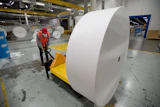 A Kimberly-Clark employee at the company’s manufacturing facility in LaGrange, Georgia.