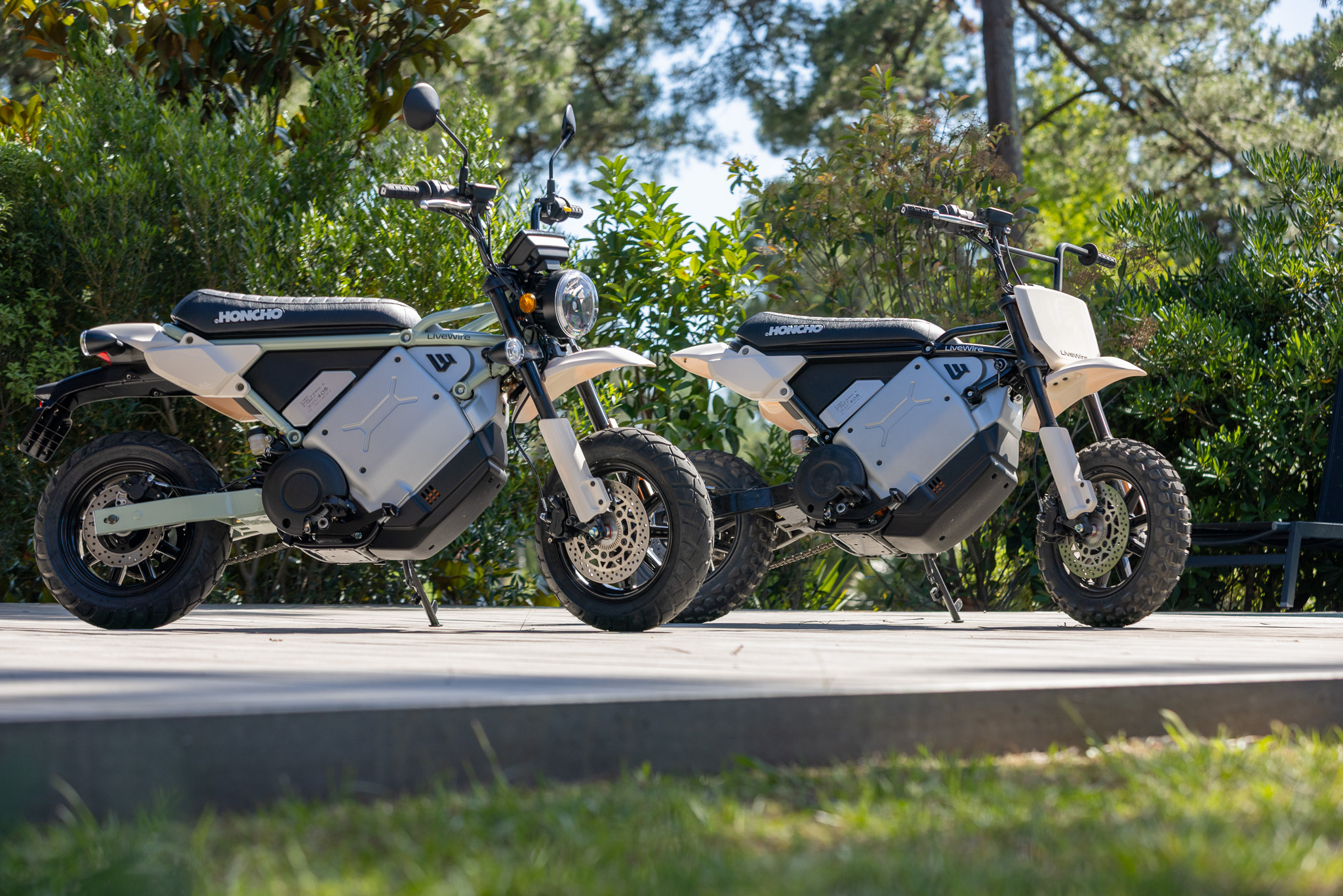 The LiveWire S4 Honcho Street (left) and S4 Honcho Trail