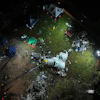 A view of the debris of a Voepass airplane that crashed the previous day, in Vinhedo, Sao Paulo state, Brazil, Aug. 10, 2024.
