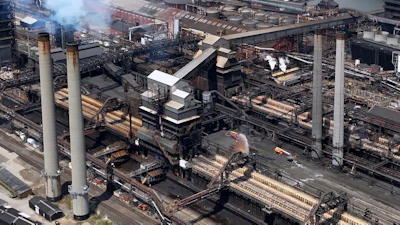 A portion of the Clairton Coke Works, a U.S. Steel plant, is seen Aug. 11, 2025 in Clairton, Pa.