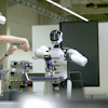 Hexagon Robotics' multipurpose humanoid AEON at Schaeffler's Humanoid Gym in Germany, where robots are trained, tested and validated before factory deployment.