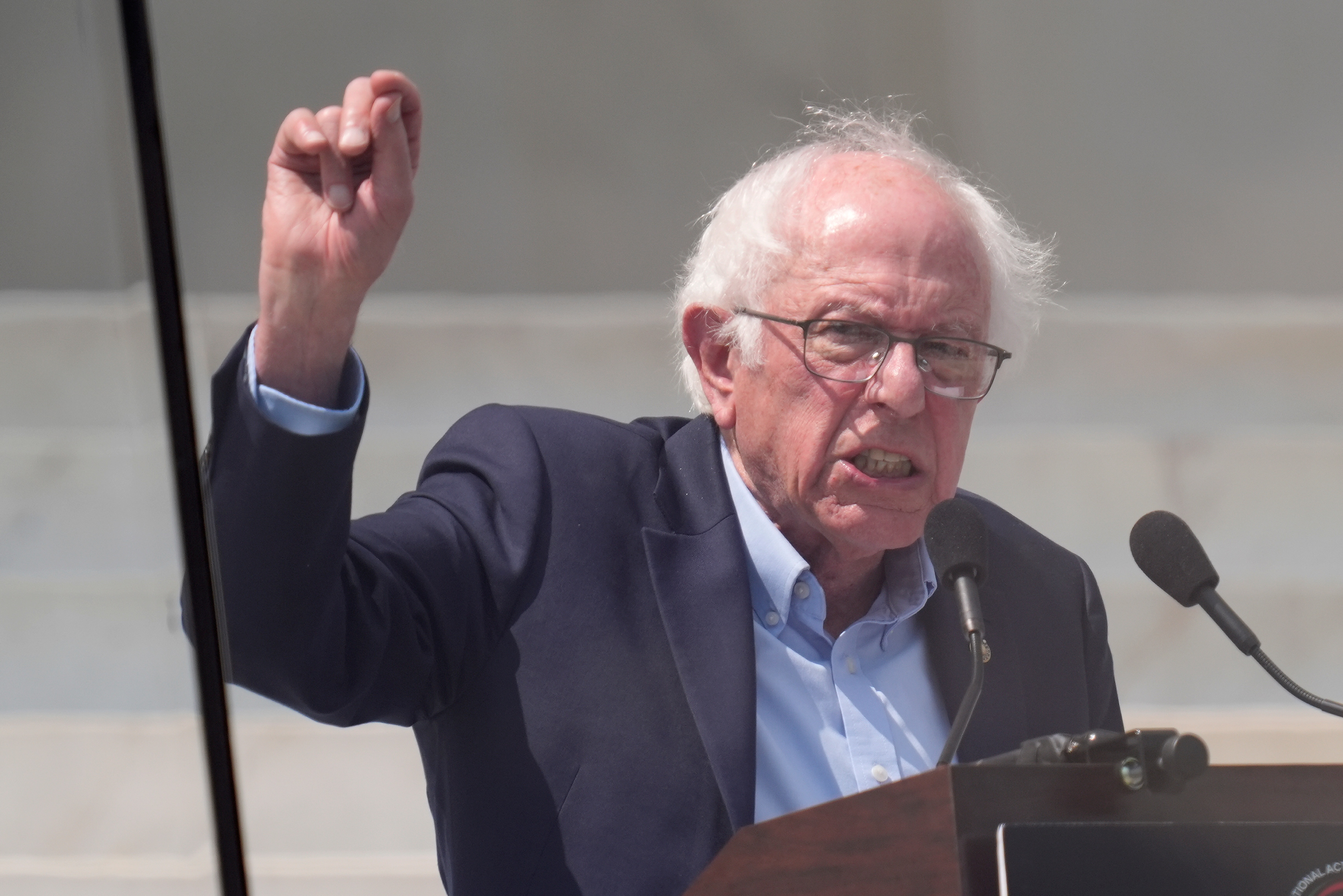 Sen. Bernie Sanders, I-Vt., speaks during the March on Washington rally at the Lincoln Memorial, Aug. 28, 2026.
