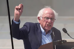 Sen. Bernie Sanders, I-Vt., speaks during the March on Washington rally at the Lincoln Memorial, Aug. 28, 2026.