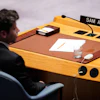 Sam Altman, CEO of OpenAI, listens during a Security Council meeting on artificial intelligence at the 81st session of the United Nations General Assembly, Sept. 23, 2026.