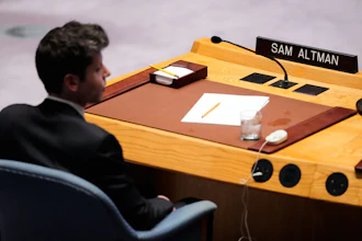 Sam Altman, CEO of OpenAI, listens during a Security Council meeting on artificial intelligence at the 81st session of the United Nations General Assembly, Sept. 23, 2026.